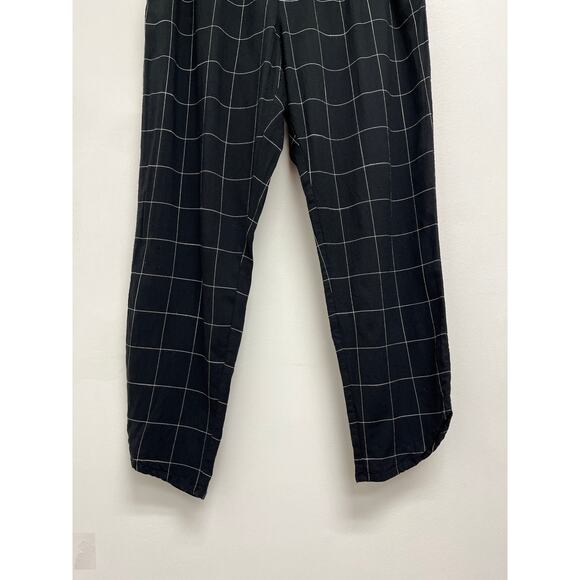 Marine Layer Allison Soft Stretch Pull On Elastic Windowpane Plaid Jogger Large - Picture 8 of 12